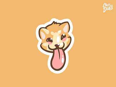 Cute Dog bretagne cute design didier dog esport graphiste identity illustration laureaux logo mascot sticker stickers