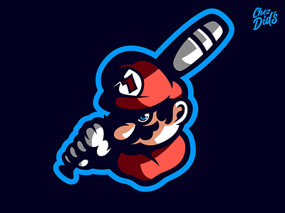 Mario Mascot baseball branding design didier esport gaming identity illustration illustrations laureaux logo logos mario mascot nintendo