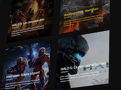 Halo 5 Website - Actuality page