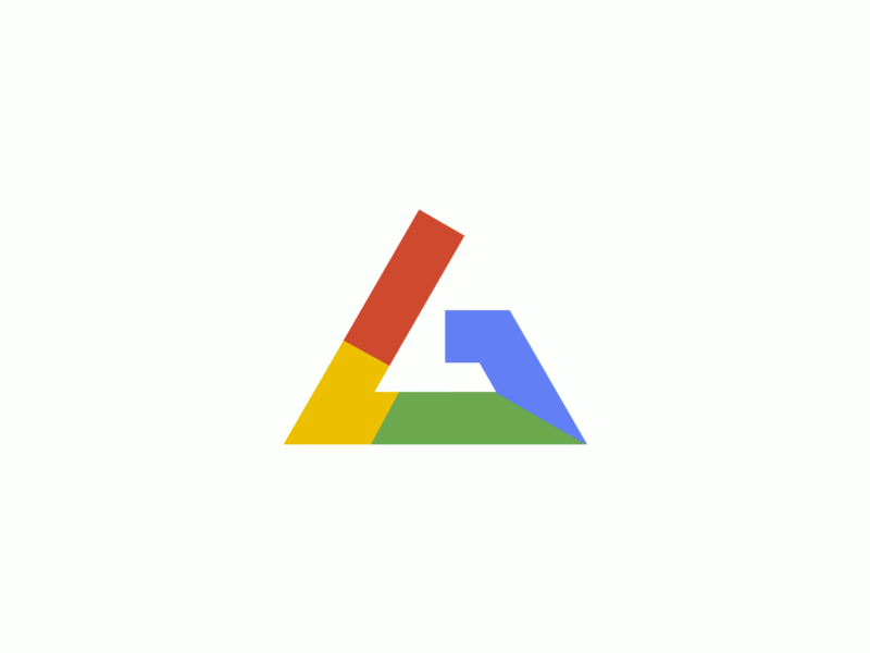 Google Triangle animation didier gif google laureaux logo new redesign triangle