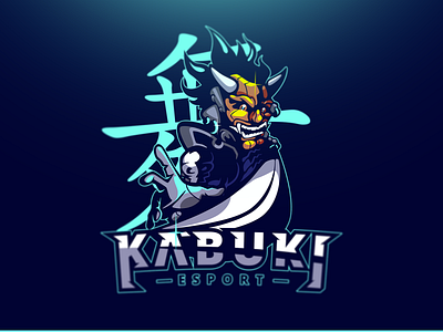 Kabuki Esport /// Mascot Illustration didier esport gaming illustration laureaux logo mascot