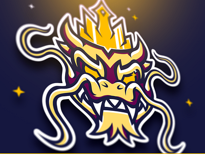 Dragon King Mascot Logo branding bretagne didier esport gaming graphiste laureaux logo mascot mascot logo morlaix