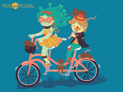 Medusa & The Pied Piper bicycle couple medusa pied piper