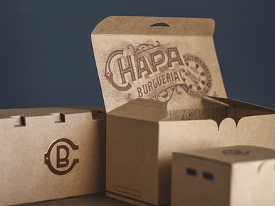 Packaging for a burger place 19th burger century design foil handmade identity inspo kraft lettering lines logo metallic package printing texture wood