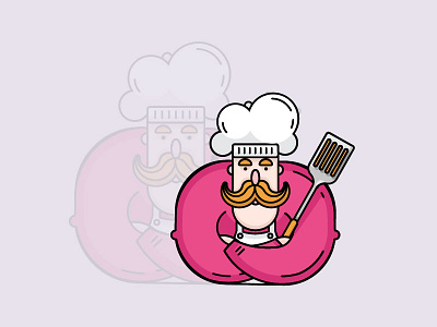 Dribbble First Shot blue chef dribbble first shot invite pink