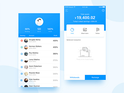 Financial tool-2 app blue financial icon leaderboard management tool