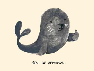 Seal Of Approval animal cartoon cute funny seal