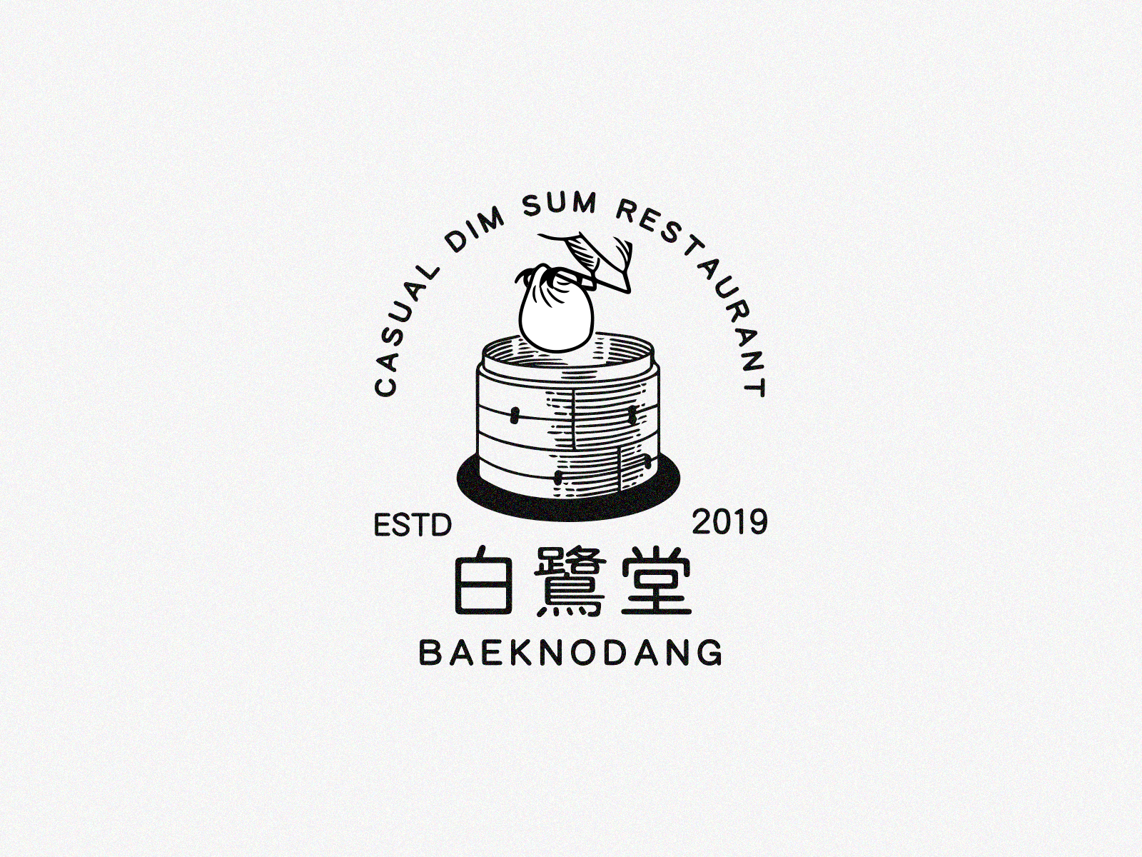 BAEKNODANG branding branding design design identity illustration logo restaurant logo typography