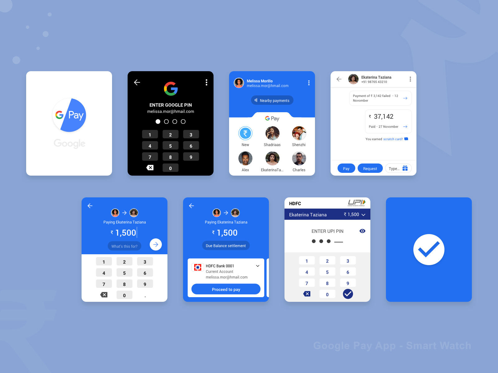 Google Pay App Smart Watch by Kapilan Velayutham on Dribbble