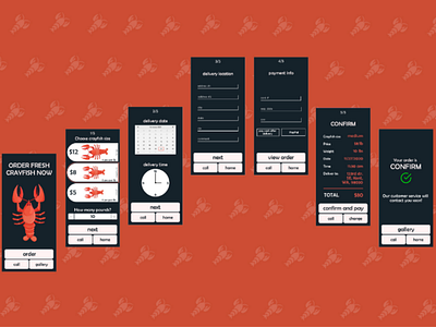 App for ordering crayfish adobe adobe illustrator adobe xd ui ux