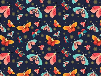 Mẫu hoa bướm đầy màu sắc của Anna Turchyna trên Dribbble sẽ làm bạn say mê bởi sự hài hoà giữa những gam màu tươi sáng và hình ảnh bướm mềm mại. Hãy cùng thưởng thức và chiêm ngưỡng những chi tiết tinh tế và đặc trưng trong từng họa tiết nhé.
