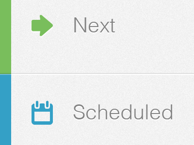 Next and Scheduled app blue disruptive green gtd iphone next scheduled team disruptive