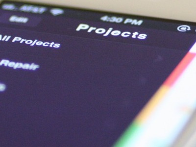 Projects Teaser app black disruptive gtd iphone projects team disruptive white