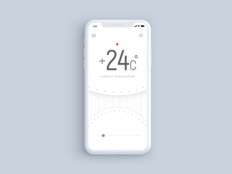 Temperature Monitor UI animation app clean design flat graphic design icon illustration illustrator ios logo minimal mobile typography ui ux web xd