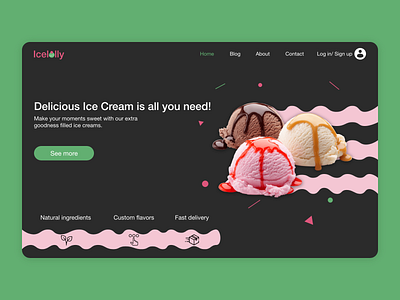 Ice cream parlour website