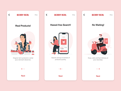 Berry real- Onboarding Screens