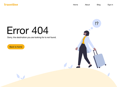 Travel company- 404 Error page design error page illustration ui ui design user interface ux