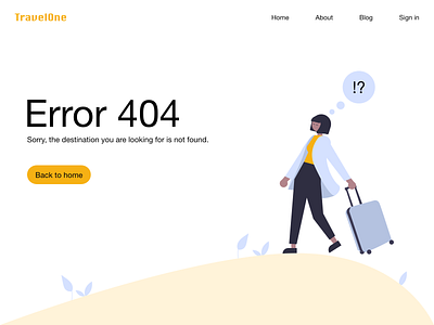 Travel company- 404 Error page
