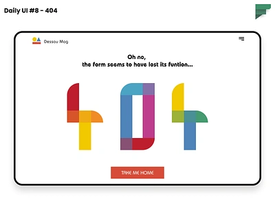 Daily UI #8 - 404 404 404 error 404 error page 404 page bauhaus bauhaus100 daily daily 100 challenge daily ui daily ui 008 dailyui dailyuichallenge design figma logo ui ui design ui ux uiux