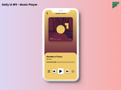 Daily UI #9 - Music Player daily daily 100 challenge daily ui daily ui 009 dailyui dailyui 009 dailyui challenge dailyuichallenge design figma figmadesign gradients mobile ui music player ui ui design ui ux uiux