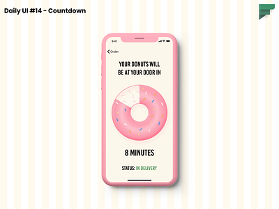 Daily UI #014 - Countdown countdown daily daily 100 challenge daily ui dailyui dailyui 014 dailyuichallenge design donut donuts figma mobile app mobile ui ui ui design ui ux uiux