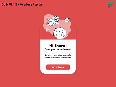 Daily UI #16 - Overlay / PopUp button daily daily 100 challenge daily ui dailyui dailyui 016 dailyui challenge dailyuichallenge figma illustration mobile app onboarding overlay pop up popup space ui design uiux