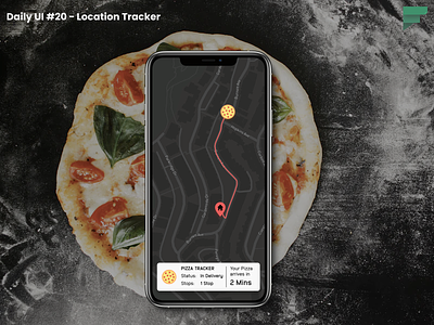Daily UI #020 - Location Tracker daily 100 challenge daily ui daily ui 020 dailyui dailyui 020 dailyui challenge dailyuichallenge design figma location mobile app mobile ui pizza tracker ui design ui ux uiux