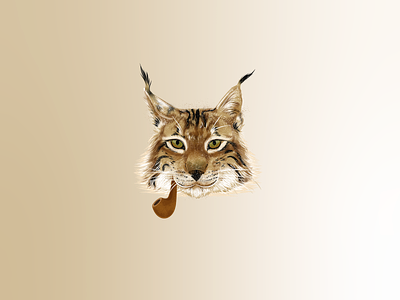 Lynx 01 design illustration арт веб вектор векторная графика значок иллюстратор кошка портрет рысь