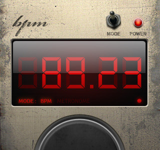 BPM - Gold Theme bpm electronics ios iphone lcd metronome