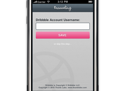 Travveling - Login Screen dribbble ios iphone travveling