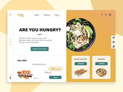 DeliveryFood app design food illustration logo restaraunt restaurant ui ux web webdesign