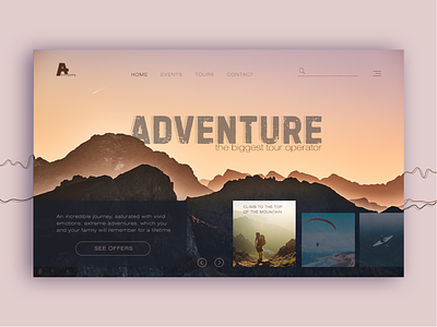AdventureAgency adventure app design logo tourism ui ux web webdesign