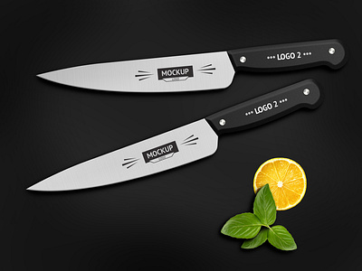 knife logo mockup