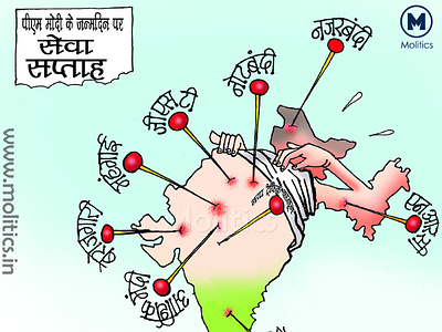 PM Modi Sewa Saptaah Funny Political Cartoon