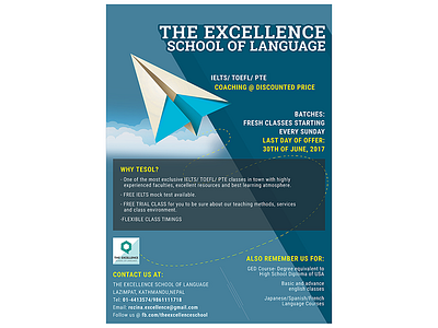 Poster Design Of Excellence School Of Language  First