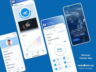 Workout Tracker App cards clean dashboard design fitness fitness app profile ui user experience ux workout app workout of the day workout tracker