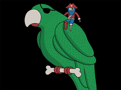 Role Reversal eyepatch parrot pirate