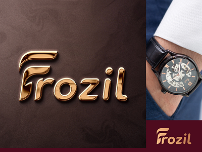 Frozil creative logo f letter logo f watch logo frozil logo gold logo graphic design latest logo latest shots logo luxury logo new logo time logo top logo design watch gold logo watch logo