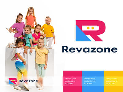 Revazone - Kids fashion Brand Logo kids clothes logo kids logo latest clothes logo new logo
