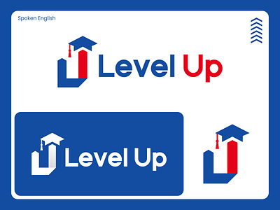 Level Up Logo - Spoken English Institute Logo brand branding identity logo logotype minimalistic logo modern logo symbol