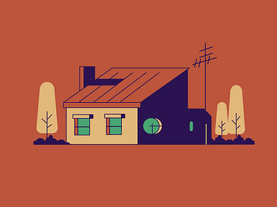 Home design flat illustration logo vector