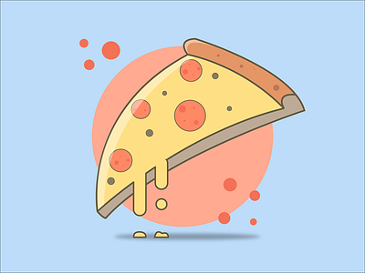 Pizza design flat illustration logo vector