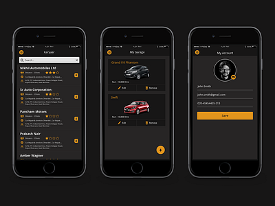 karyaar app app design automotive car carservice design garage ios mobile ui uiux