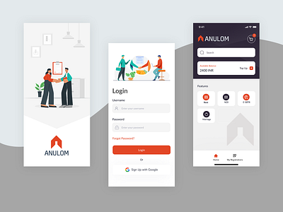 Anulom - Mobile app agreement app app design design dribbble government graphic design mobileapp registration rent ui user experience ux