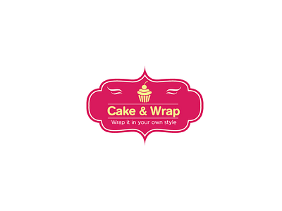 Cake & Wrap - Branding bakery logo branding cake design logo marketing red wrap yellow