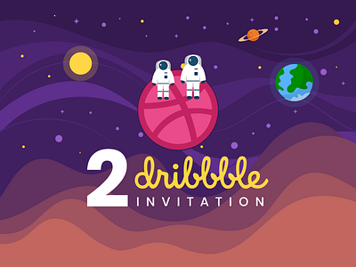 Two Dribbble Invite Giveaway dribbble giveaway invitation invite two