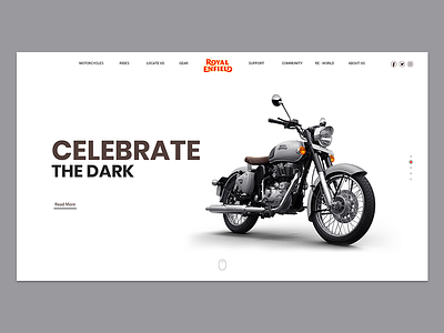 Royal Enfield - website redesign bike dribbble enfield redesign royal website