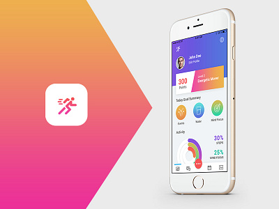Healthcare App activity tracker app health care ios launcher mobile mobile app ui