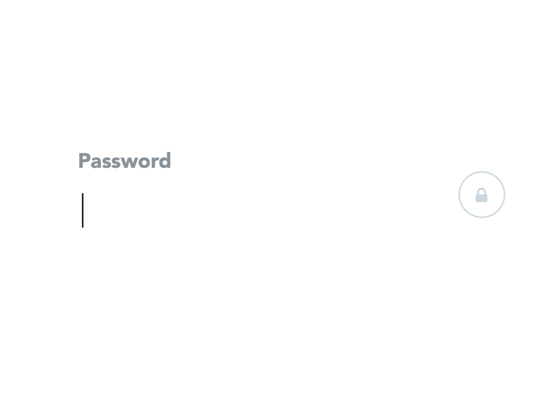 Secure Password Micro Interaction