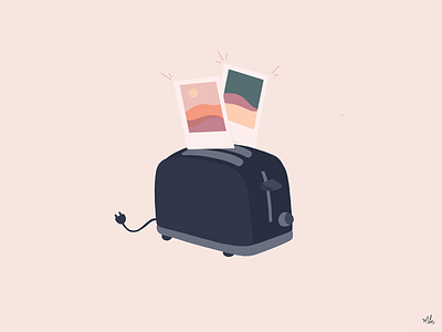 Memories Toaster art art direction design drawing illustration illustration art memories photo procreate procreate art toaster